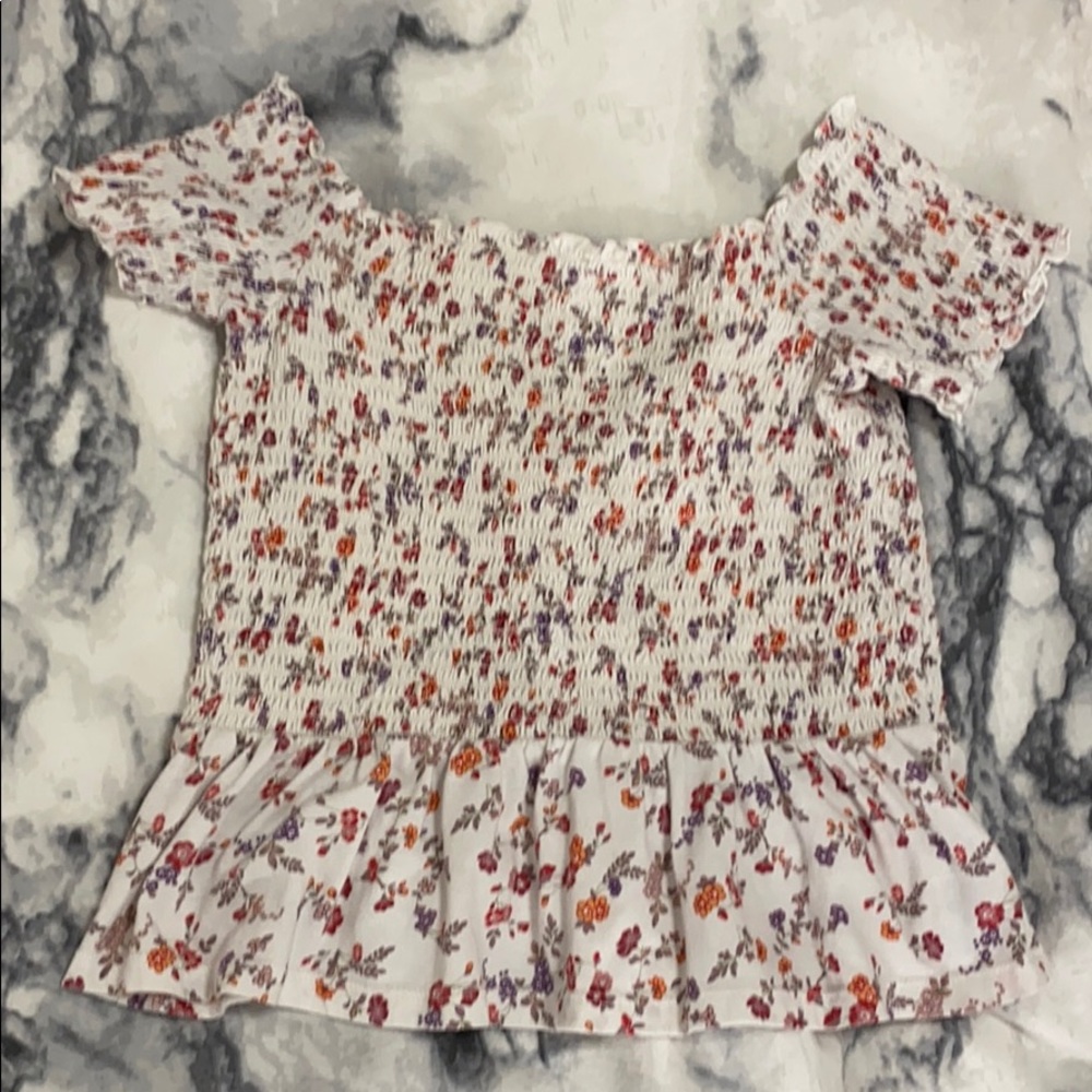Floral off the shoulder blouse